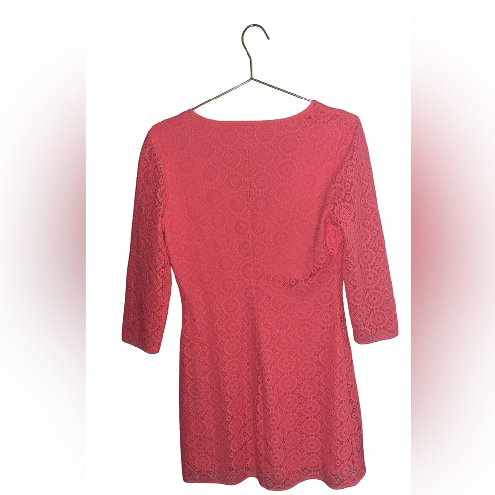 Lilly Pulitzer Neon Coral Dress Size Medium P2P 19” - Picture 4 of 6